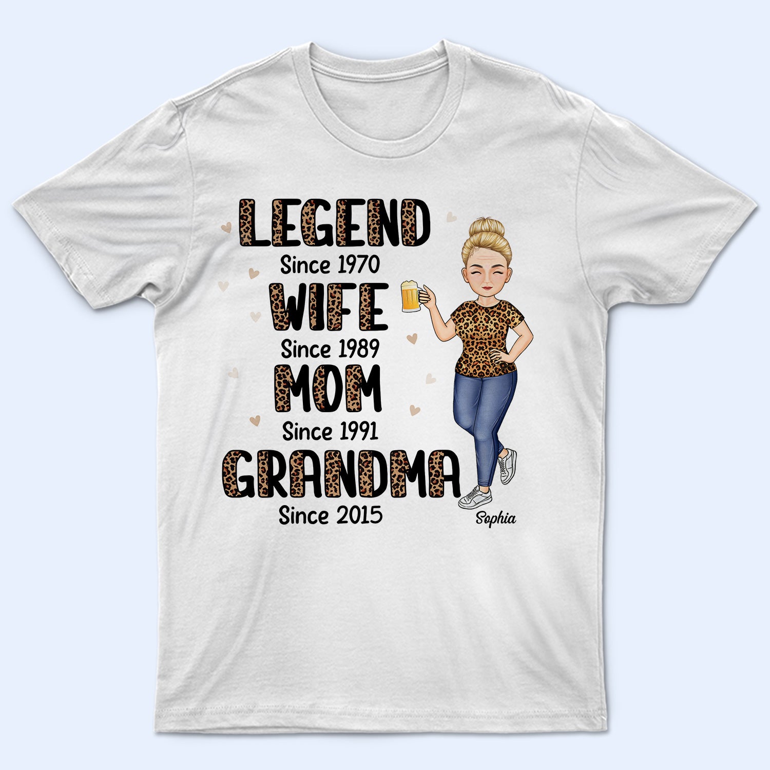 Legend Wife Mom Grandma – Gift For Mother And Grandmother – Personalized Custom T Shirt