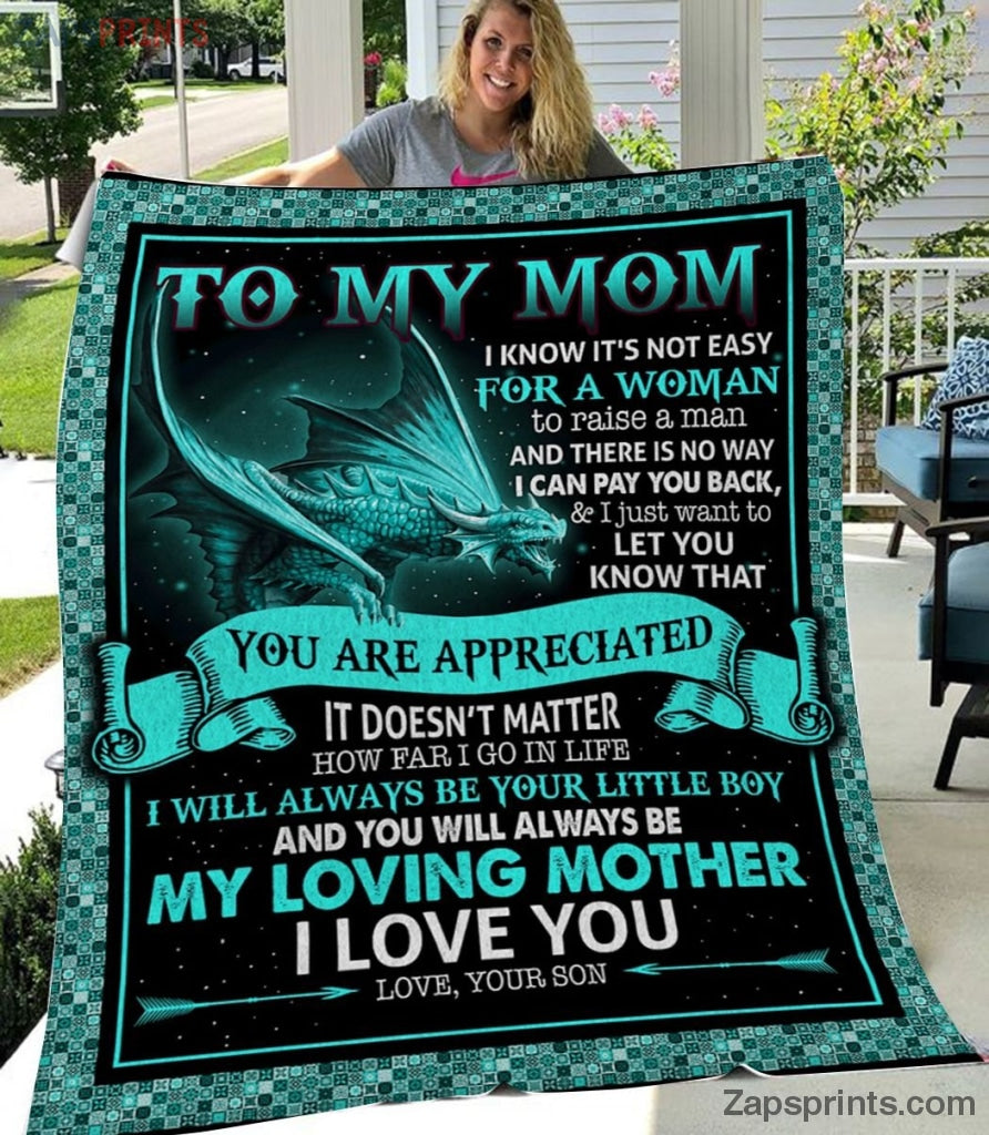 Gift For Mom – To My Mom – Dragon – My Loving Mother – Blanket