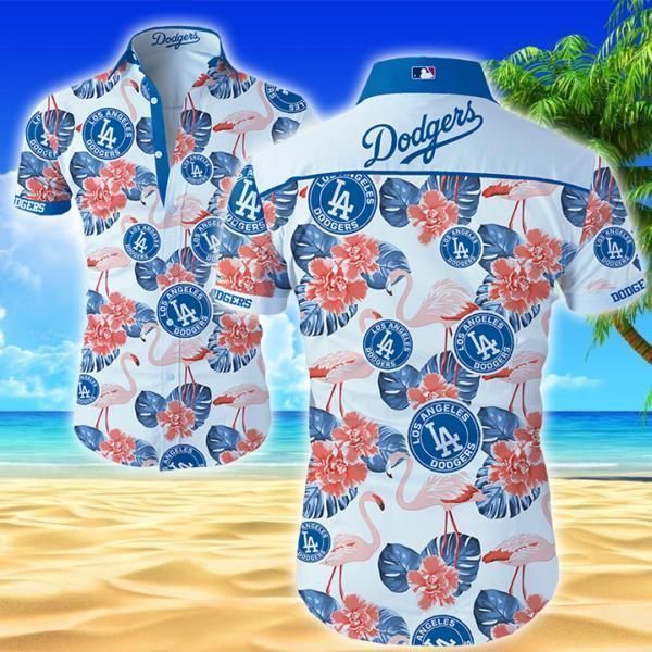 Los Angeles Dodgers Hawaii Shirt White Men Women Beach Wear Short Sleeve Combo Ha101943