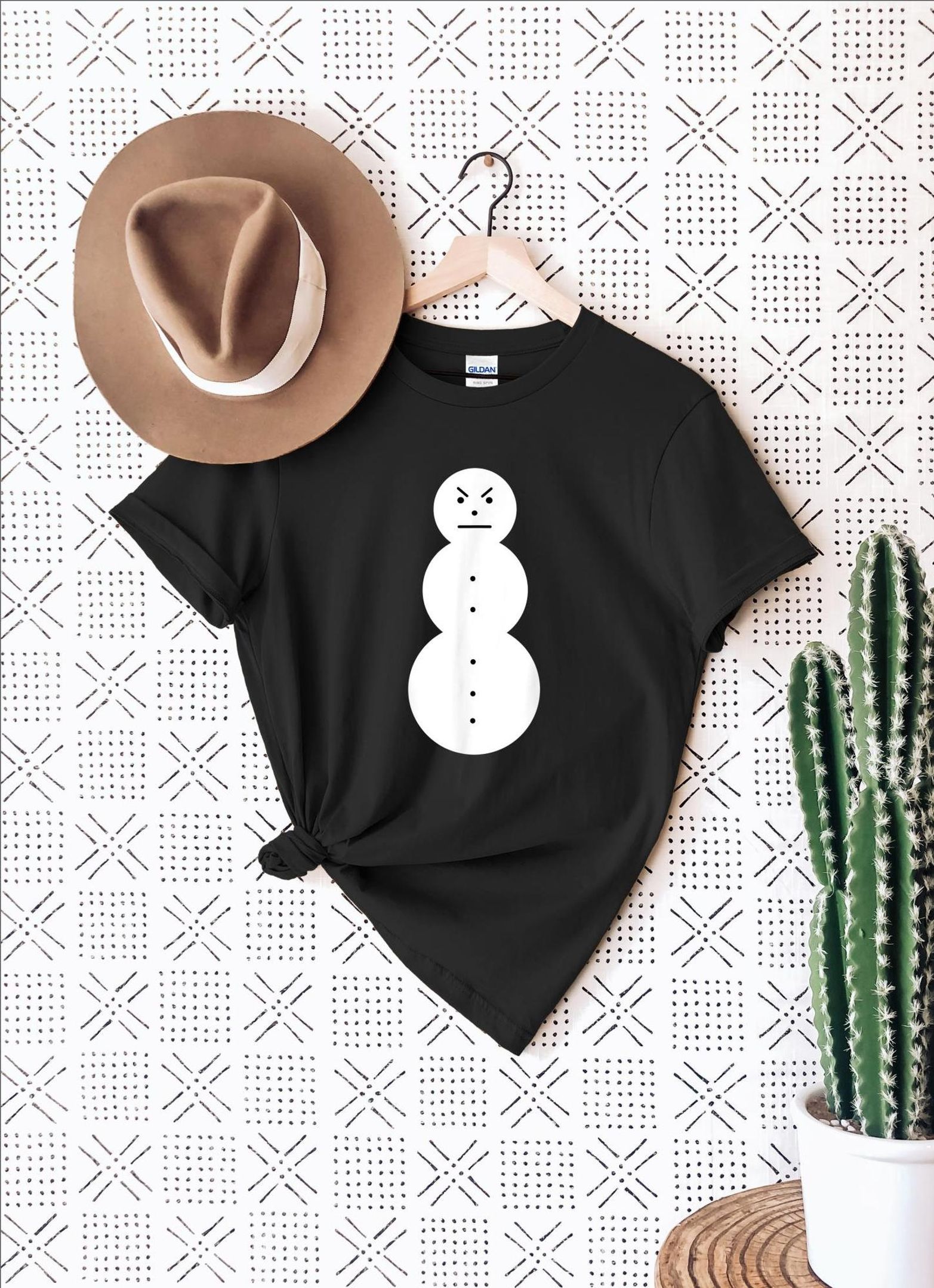 Angry Jeezy Snowman Funny Snowman Christmas Decor Gift T-Shirt