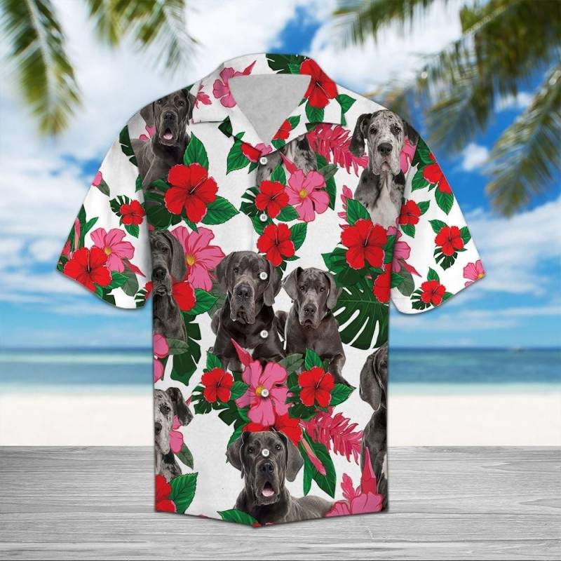 Artsyhomes Great Dane Hibiscus Hawaiian Ha86615