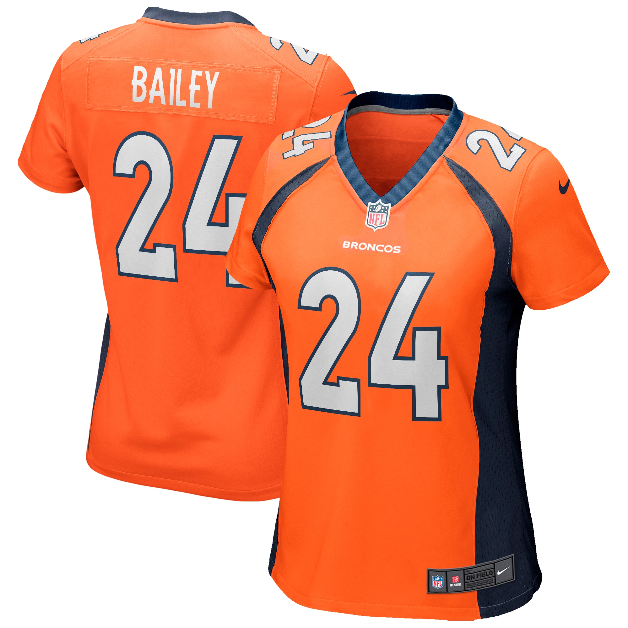 Champ Bailey Denver Broncos Women's Game Retired Player Jersey – Orange