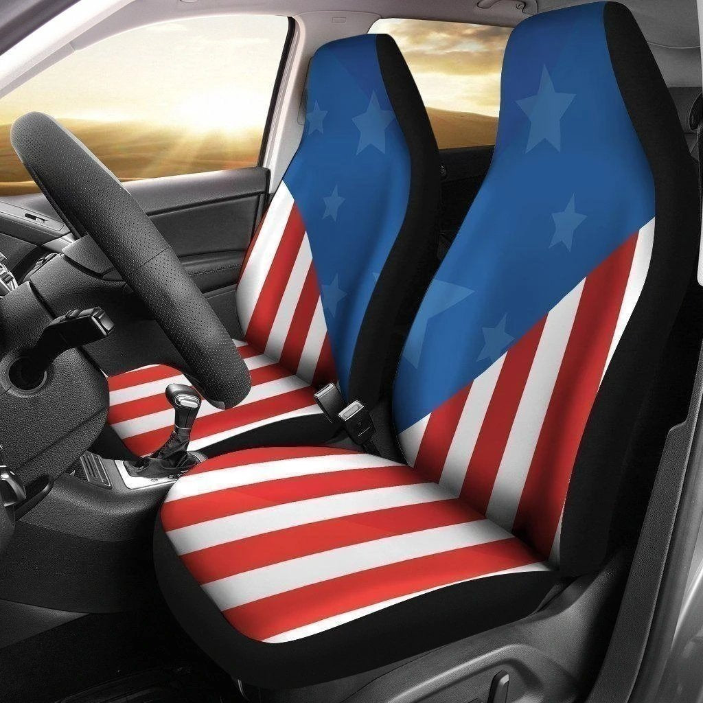 American Flag Car Seat Covers Custom Car Decoration