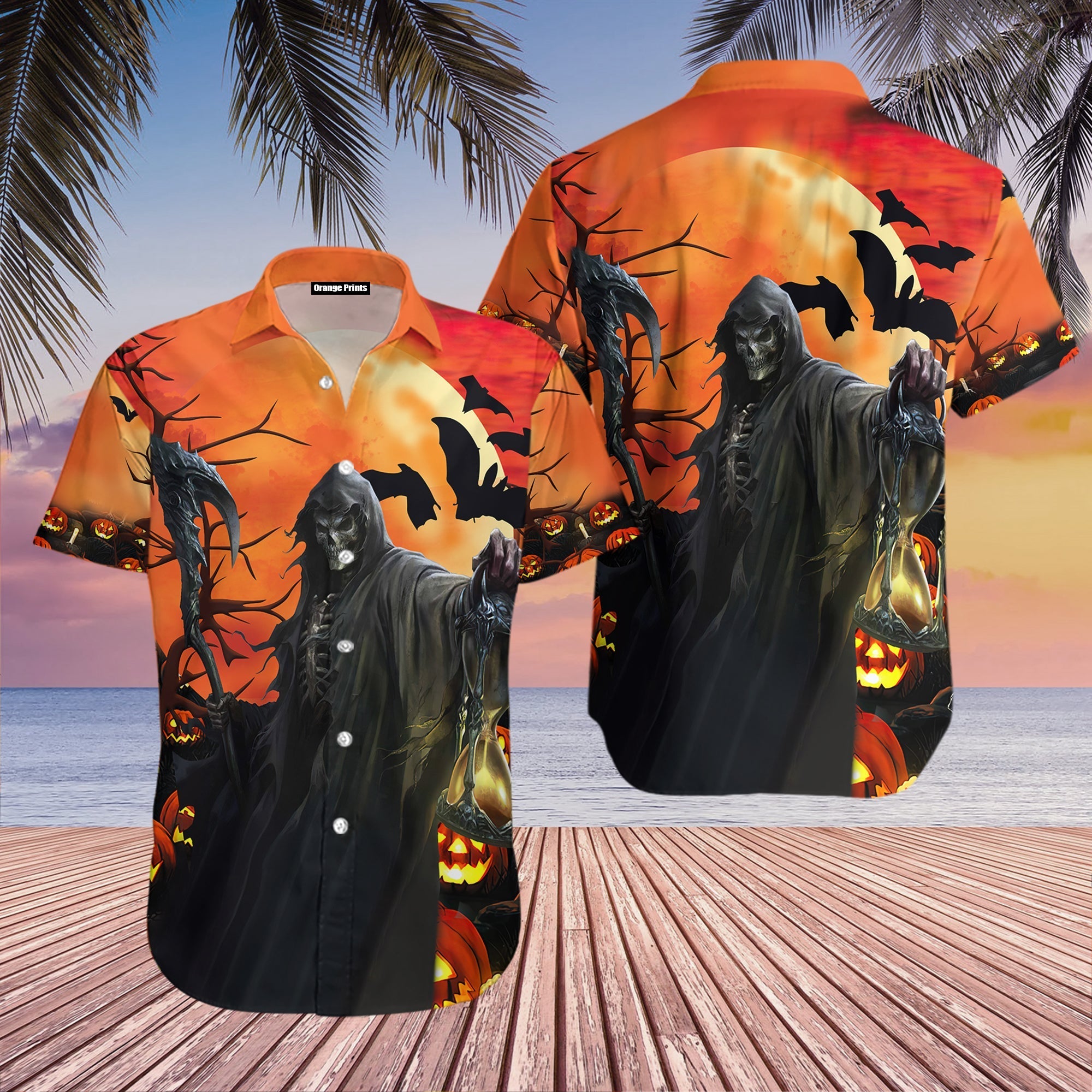 Grim Reaper Halloween Hawaii Shirt For Men Women Adult Ha46935