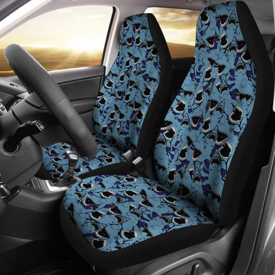 Shark Circling Pattern Print Universal Fit Car Seat Cover