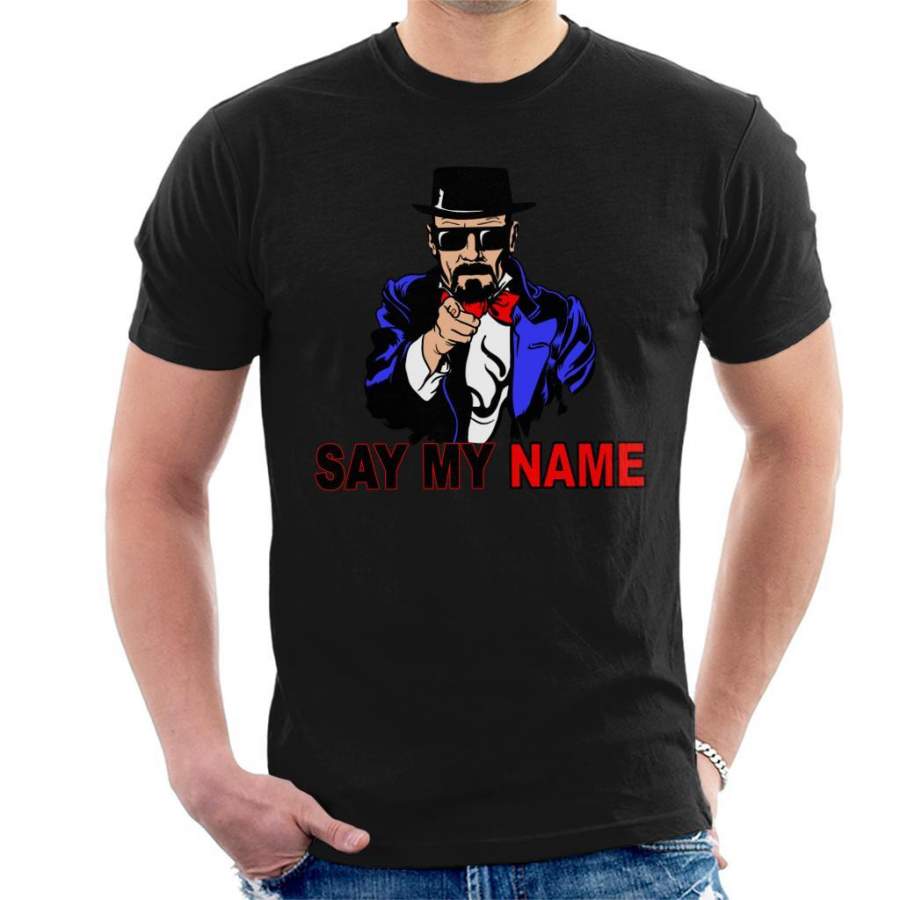 Breaking Bad Say My Name Heisenberg Uncle Sam Men’s T-Shirt