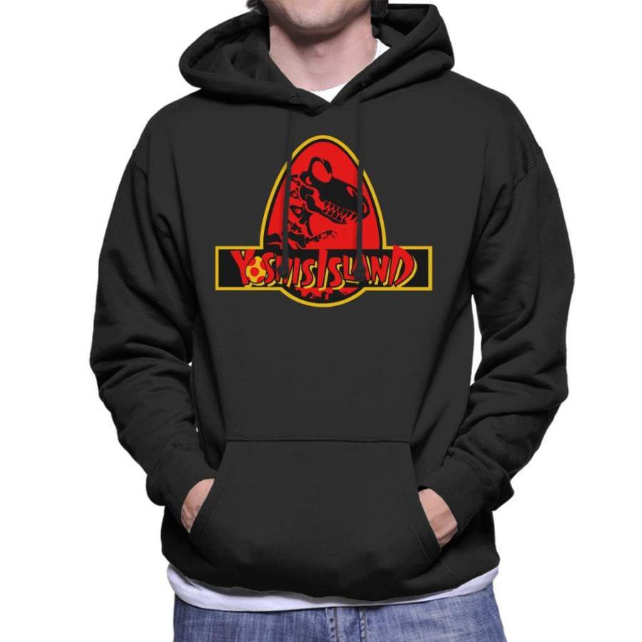 Super Mario Yoshis Island Jurassic Park Mix Men’s Hooded Sweatshirt