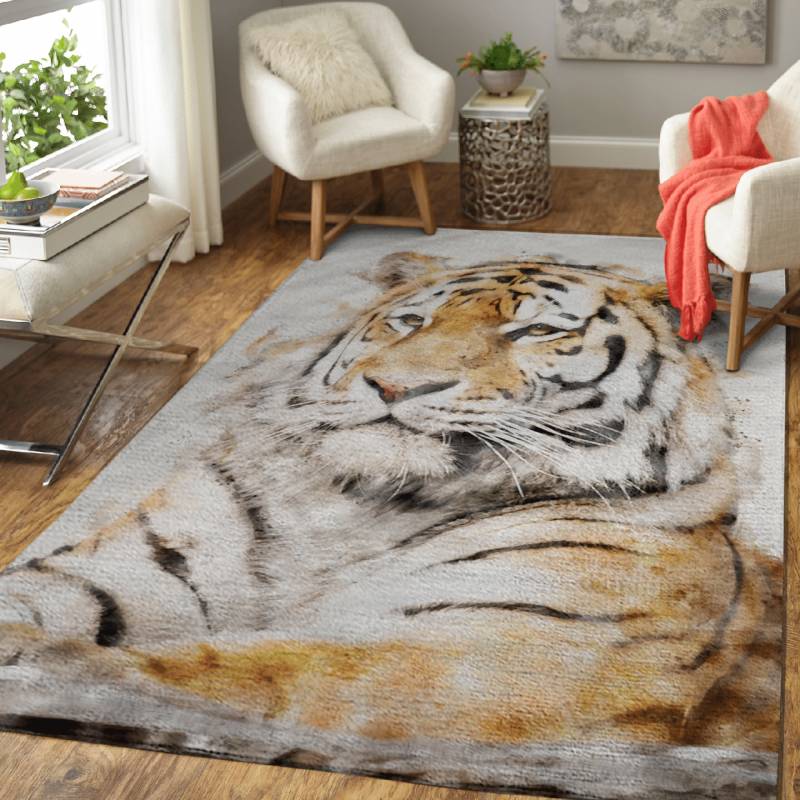 Tiger 5 – Animals Area Rug Carpet