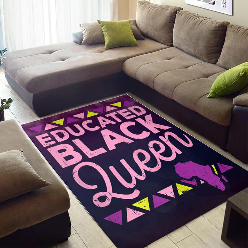 Nice African American Rug Beautiful African Print African Girl Educated Black Queen African Carpet African Themed Home Decor WBG4249