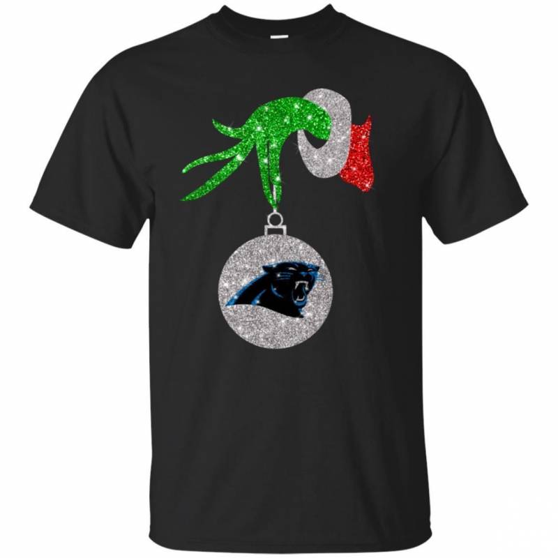 Carolina Panthers Glitter Grinch Monogram Ornament Christmas Gift Classic T-shirt