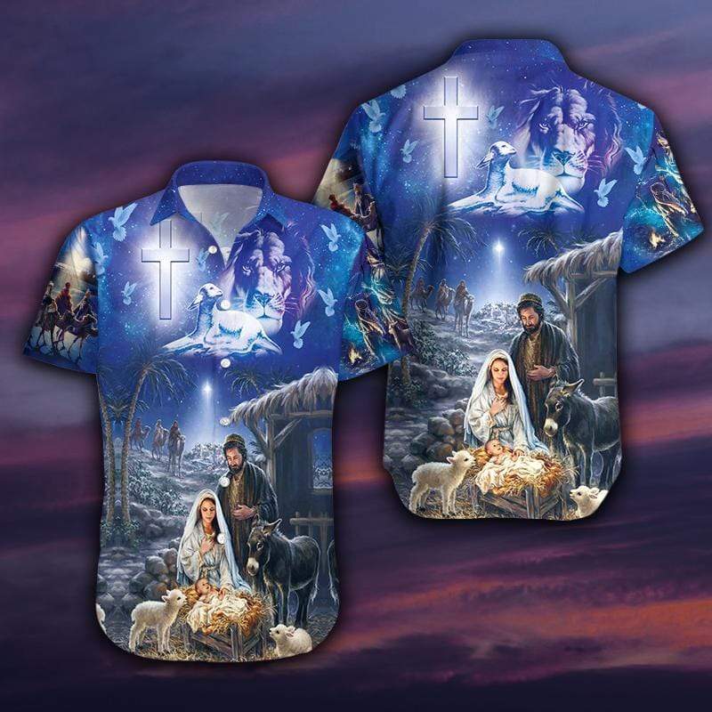 Jesus Was Born On Farm Aloha Hawaii Shirts For Men And Women Ha67171