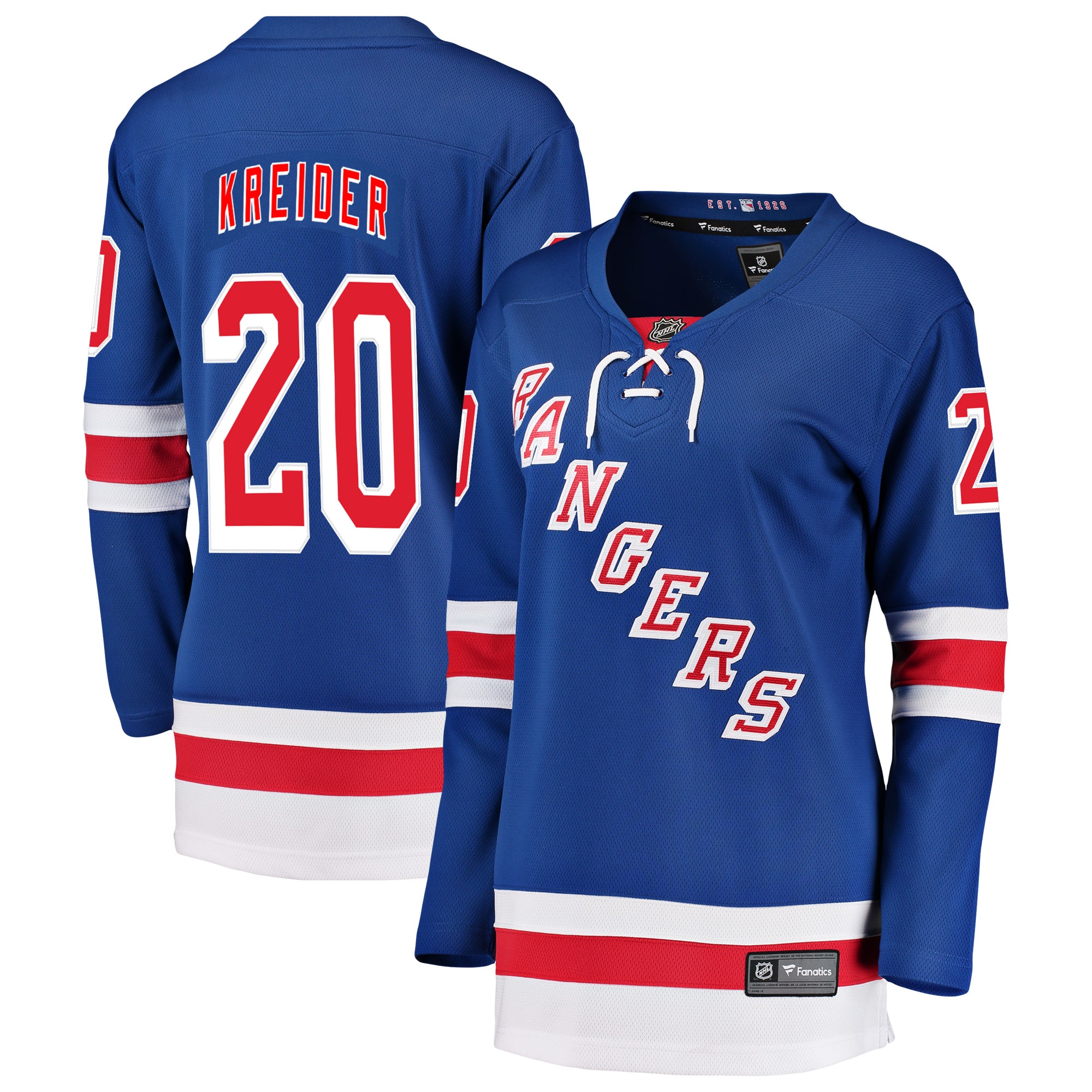 Women's New York Rangers Chris Kreider Blue Breakaway Player Jersey