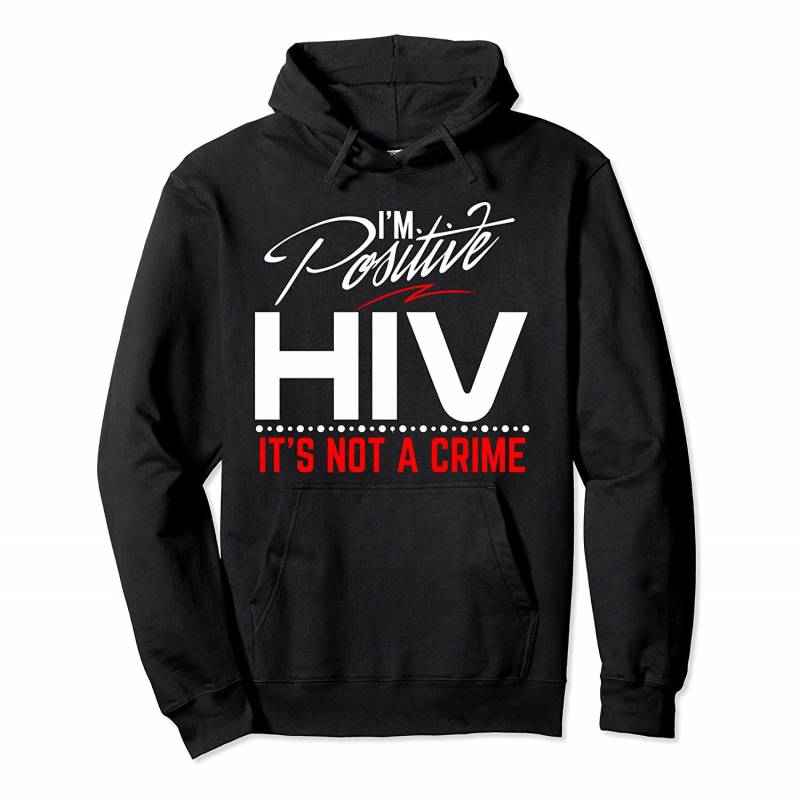 World AIDS Day I’m Positive HIV/AIDS Awareness Red Ribbon Pullover Hoodie