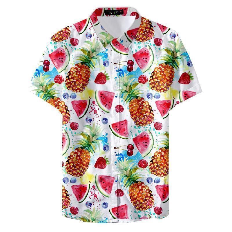 Check Out This Awesome Mens Hawaii Style Casual Doodle Floral Ha75760