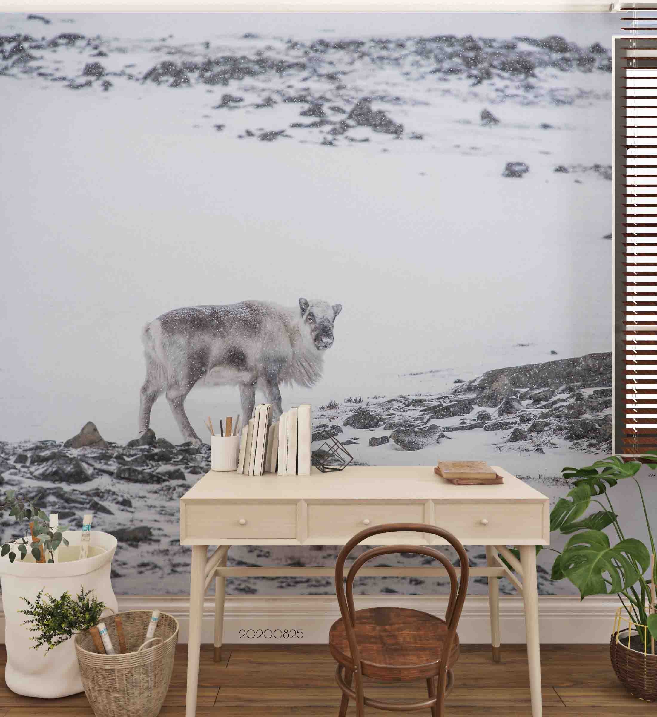 3D Winter Snow Animal Wall Mural Wallpaper Lqh 63