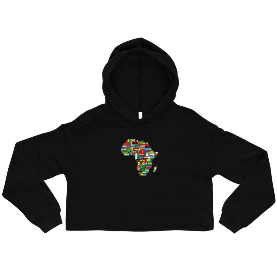 Woman’s African Flag Crop Hoodie