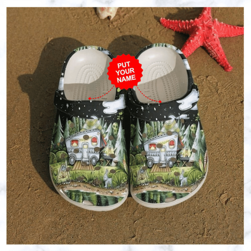 Camping Camper In The Night clog Shoes Best Gifts For Camper Camping