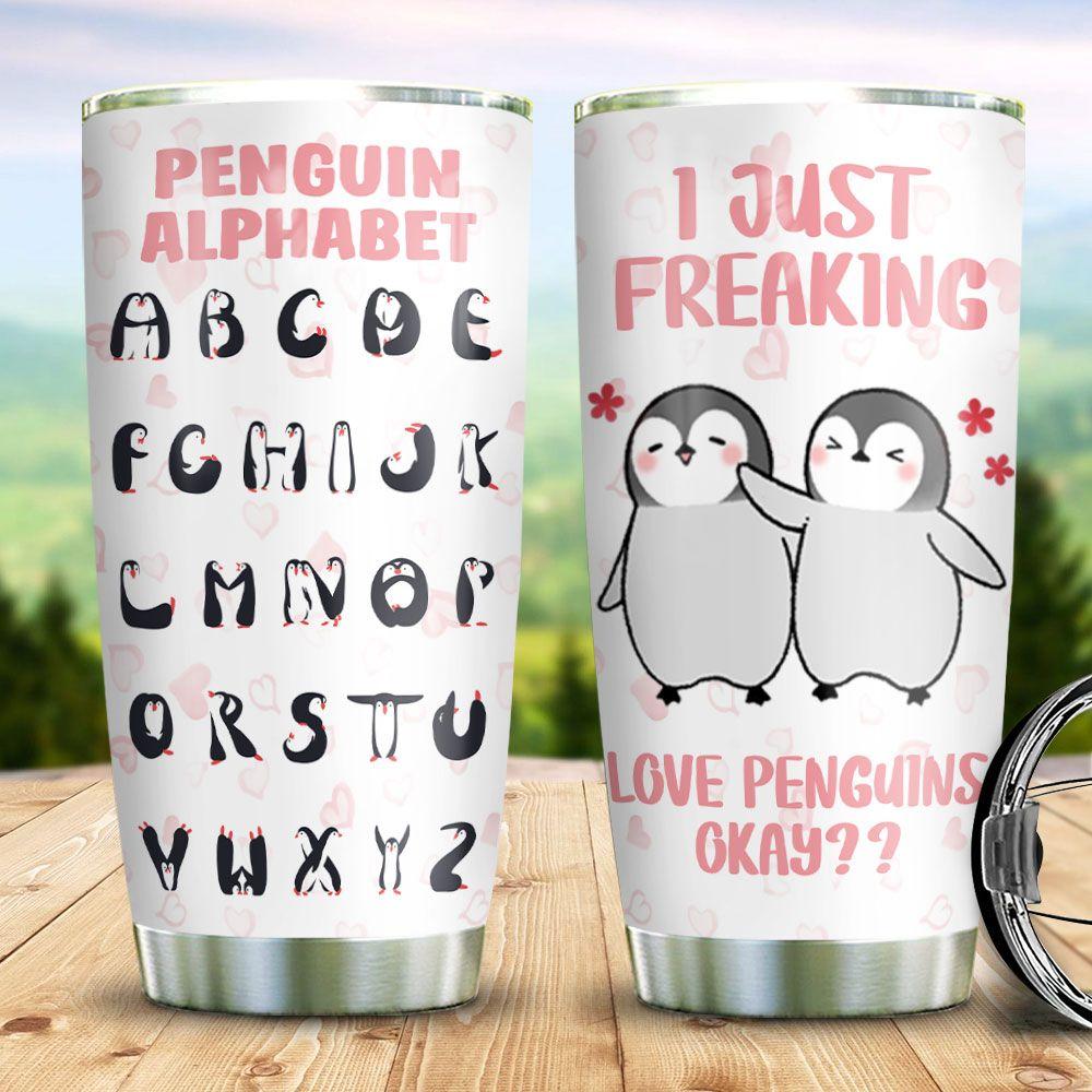 Penguin Alphabet  Stainless Steel Tumbler