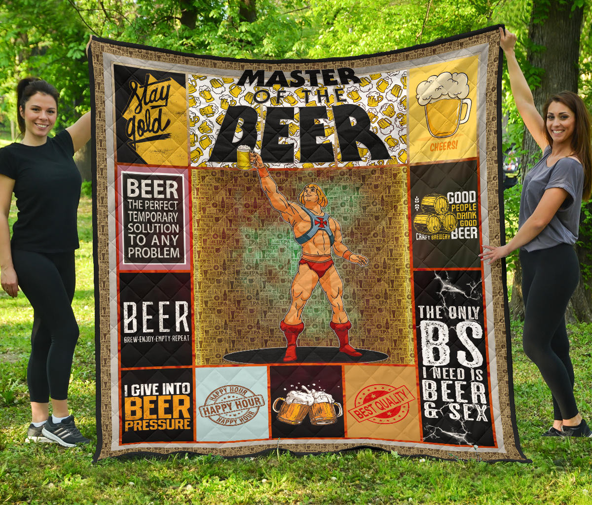 Drinking Craft Beer Premium Quilt Blanket Hobby Home Decor Custom For Fans Nt032302