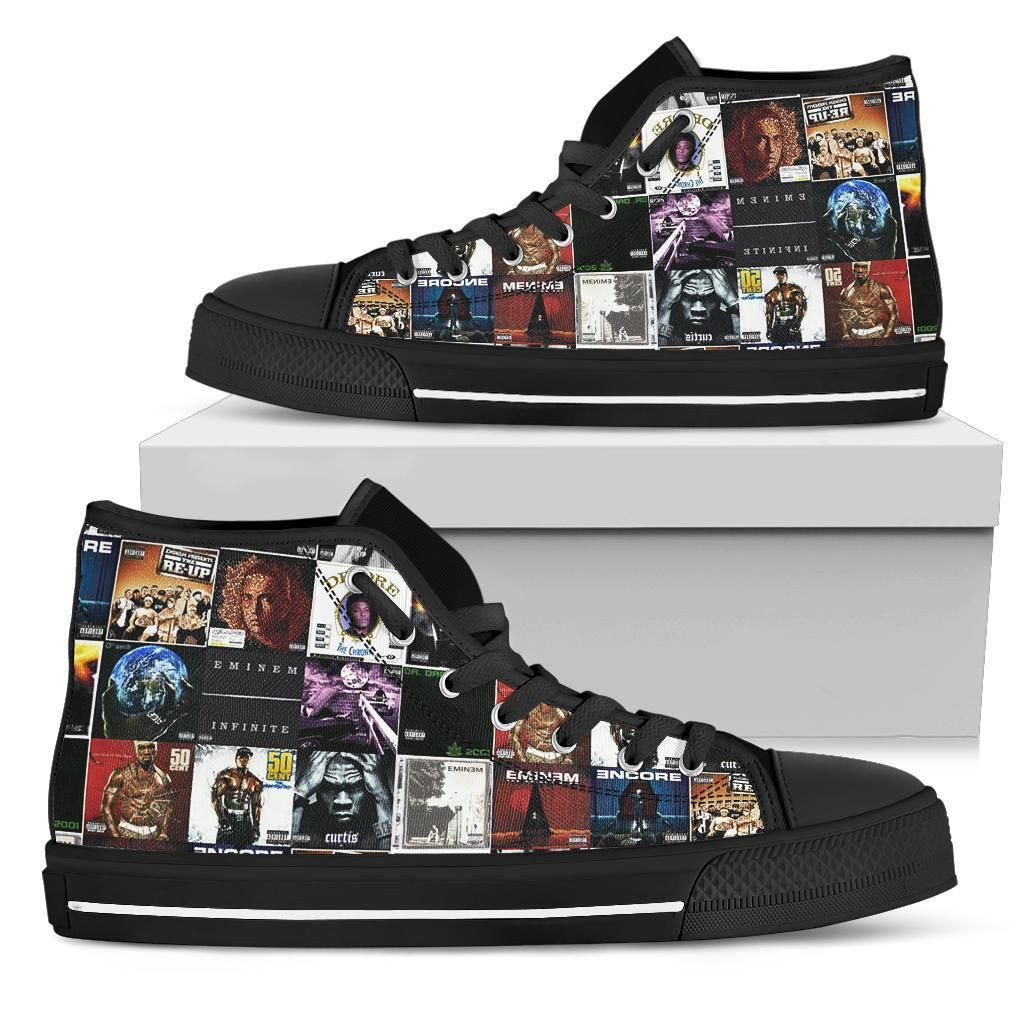 Eminem Merch Eminem Shoes Popular Rapper High Top Shoes