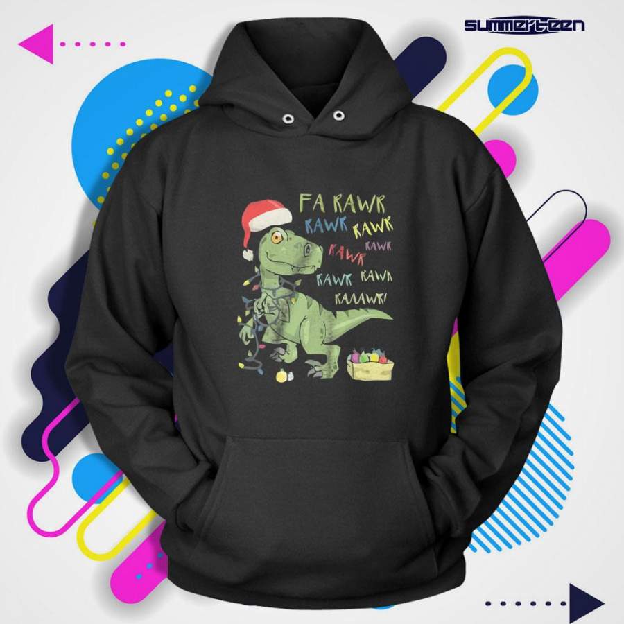 T Rex Christmas 11 Dinosaurs Men’S Hoodie