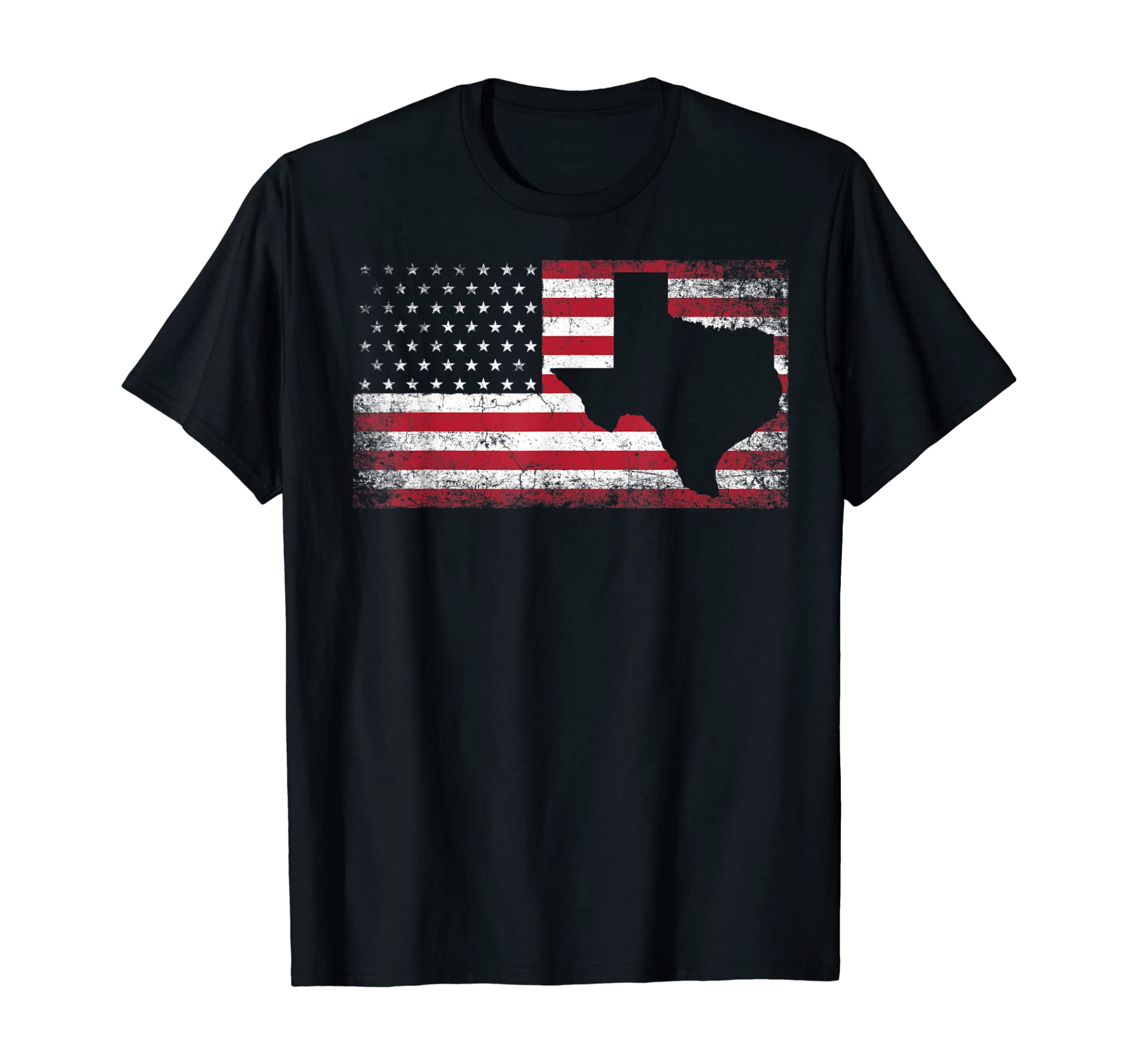 American Flag Texas 4th of July Vintage Retro Gift Men Women T-Shirt