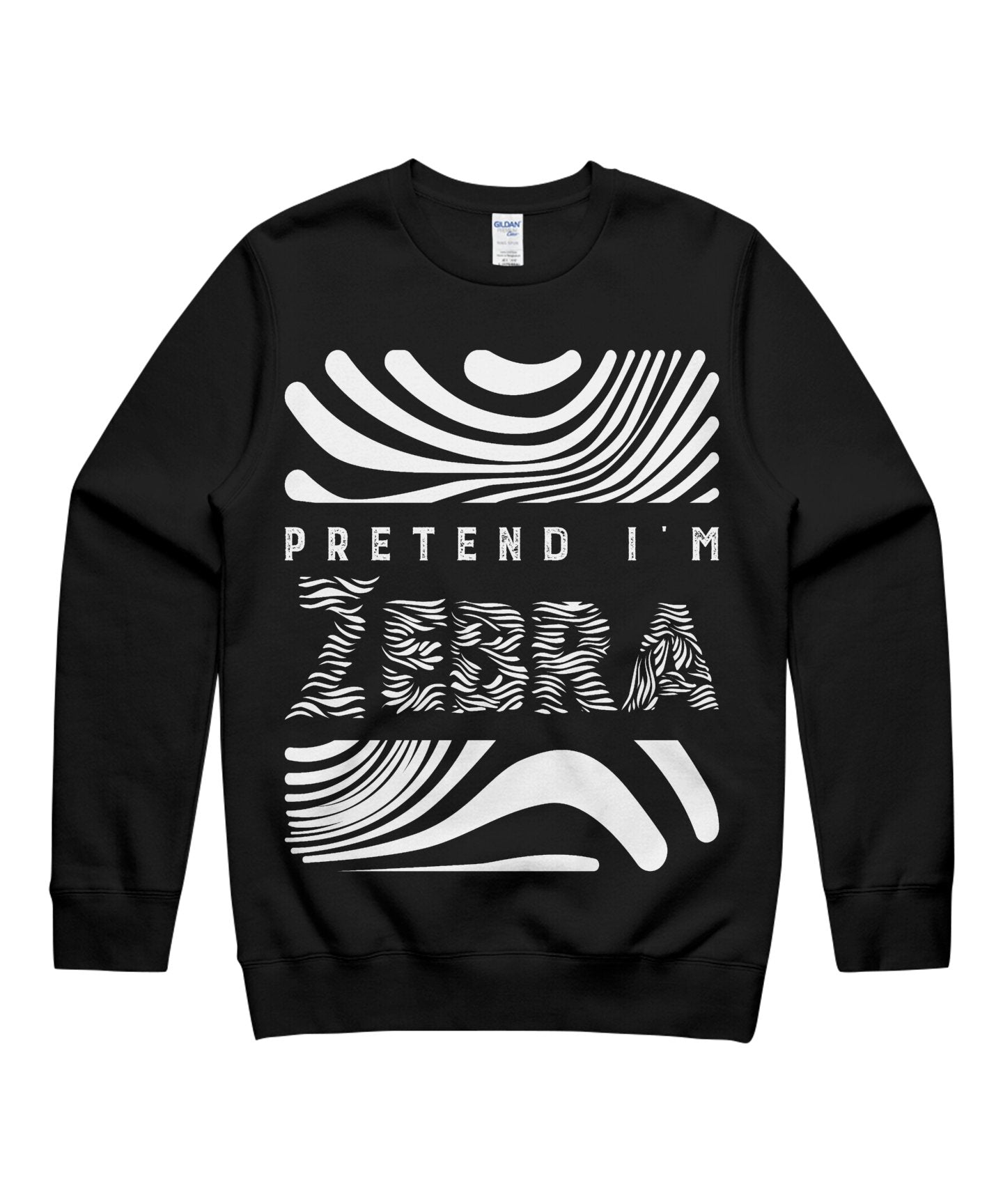 Halloween Costume Pretend I’M Zebra Funny Animal Lovers Zookeeper Gifts Unisex Crewneck Sweatshirt