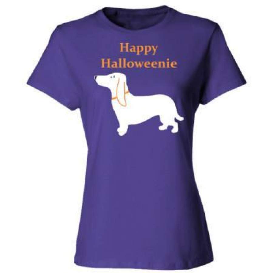 AGR Happy Halloweenie Dachshund – Ladies’ Cotton T-Shirt