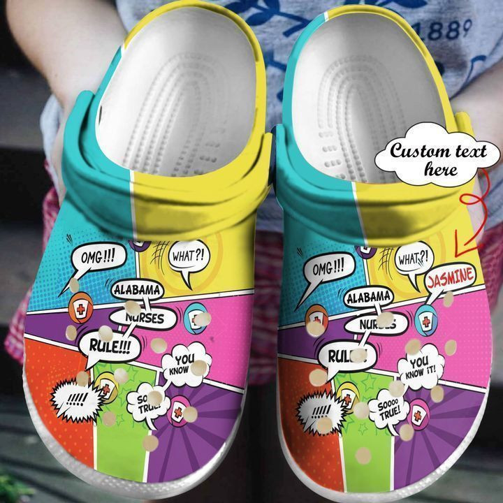 Alabama Rules Love Nurse Personalized clog Shoes