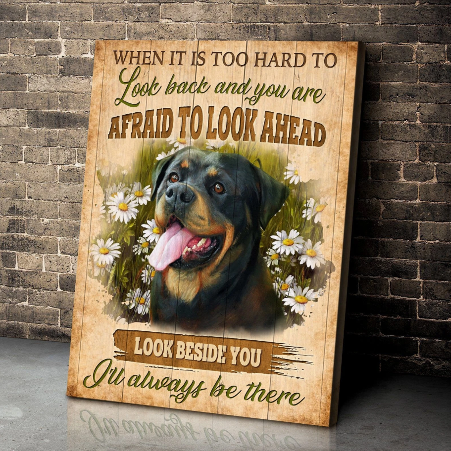 Animal Canvas – Beside You Wall Art Canvas – Dog/Cat Canvas – Custom Your Photo – Look Beside You, I’Ll Always Be There