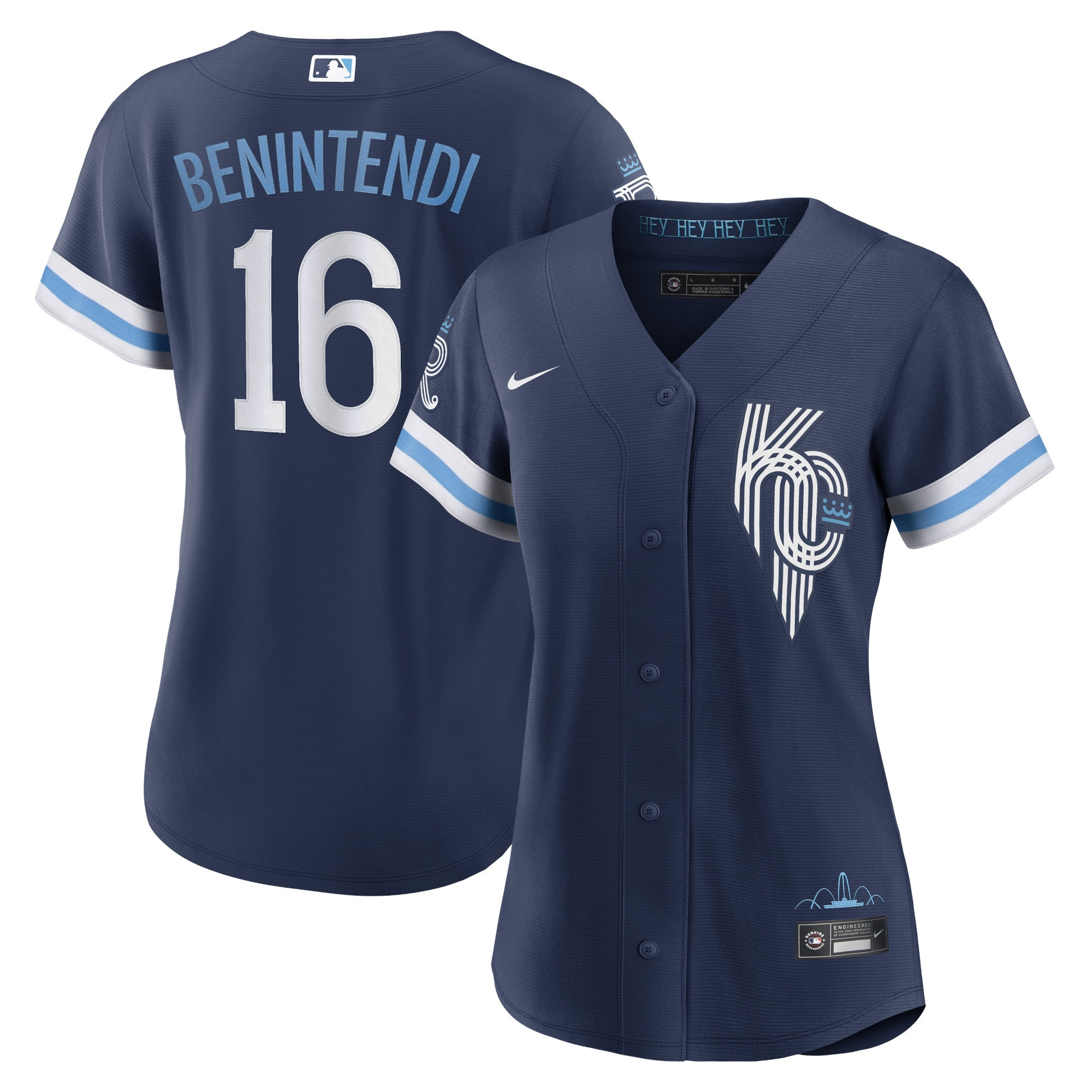 Andrew Benintendi Kansas City Royals Womens 2022 City Connect Replica Player Jersey – Navy MLB