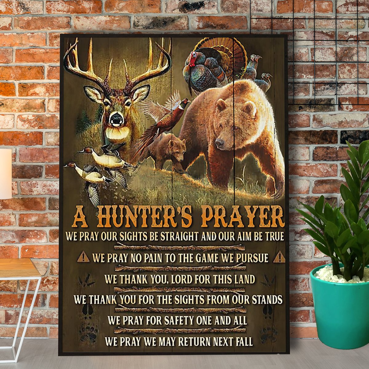 Animal A Hunter’S Prayer Canvas Poster Wall Art