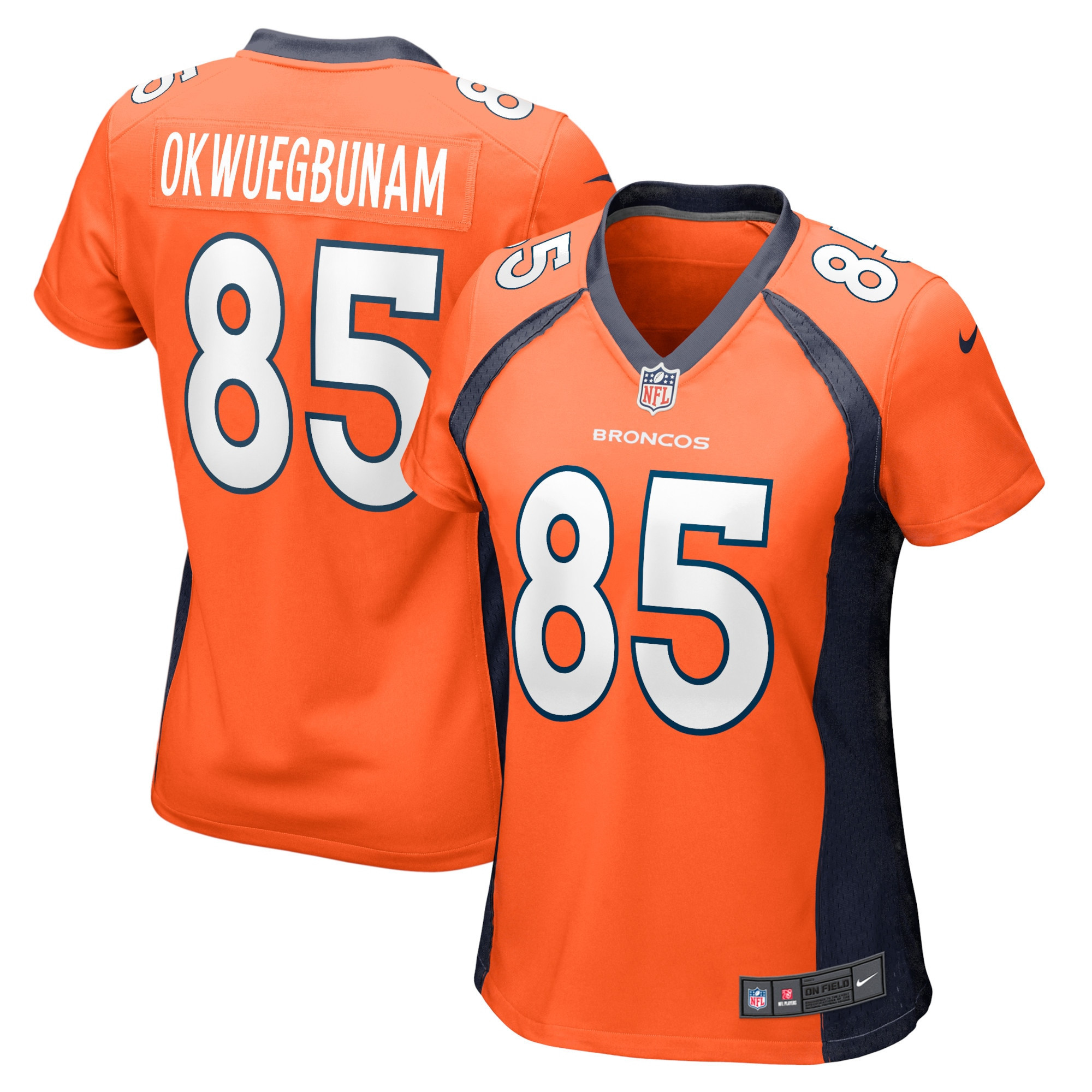 Albert Okwuegbunam Denver Broncos Womens Game Jersey – Orange NFL