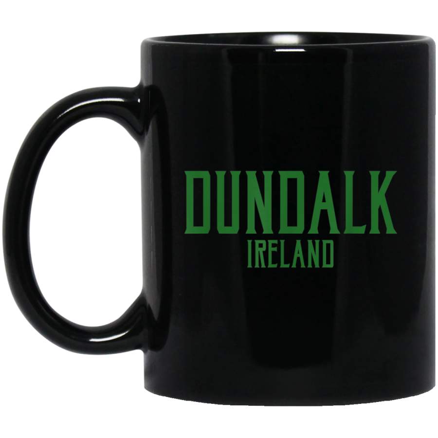 Dundalk Vintage Text Green Print Mug