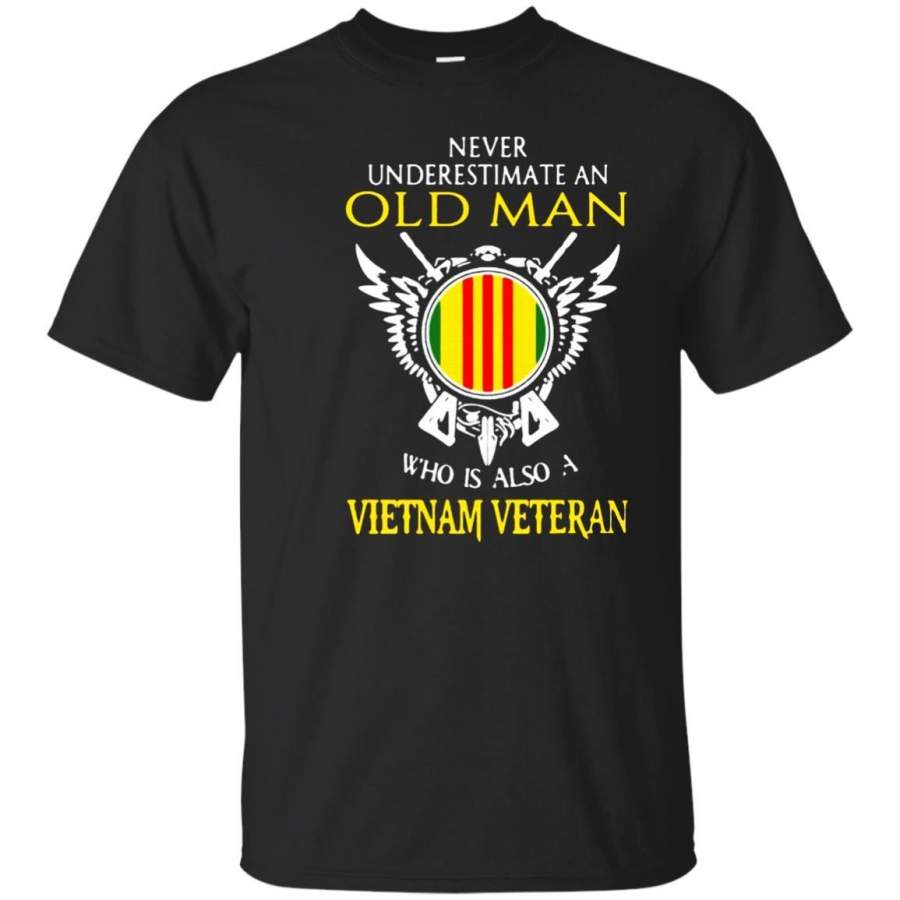 AGR Never Underestimate An Old Man Who Vietnam Veteran Tshirt