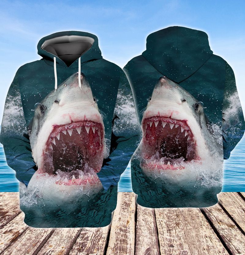 Shark In The Ocean 3D Full Print Hoodie