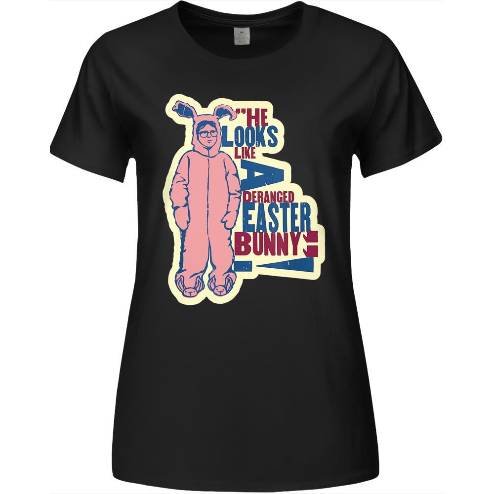 A Christmas Story Deranged Easter Bunny Premium Womens Tshirts