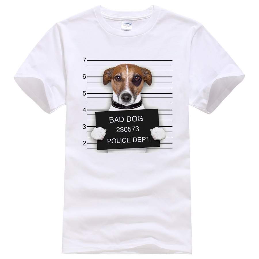 2017 Creative Dog Police Dept Design Men T Shirt Pug Printed T-Shirt Round Neck Short Sleeve Casual Comfortabletshirt