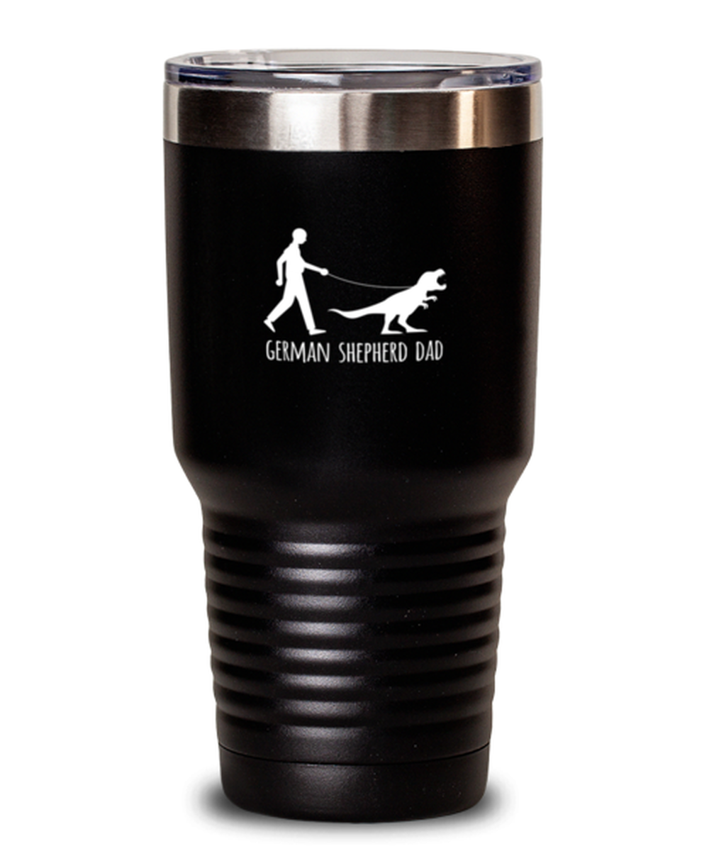 30 Oz Tumbler Stainless Steel Insulated Funny German Shepherd Dad Dog Lover