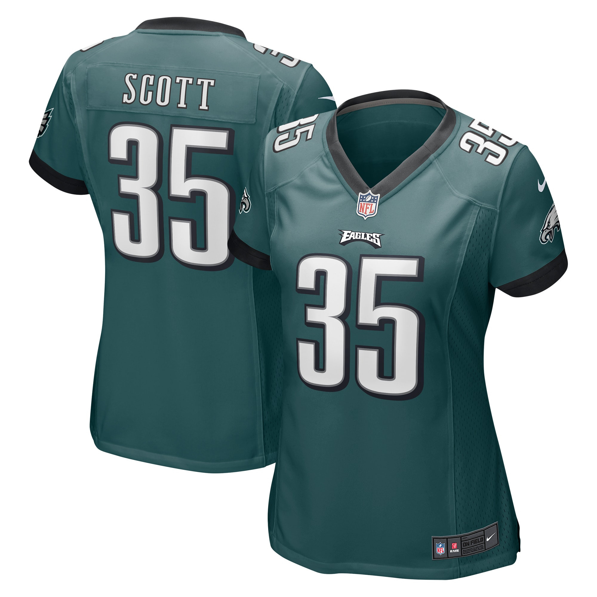 Boston Scott Philadelphia Eagles Womens Game Jersey – Midnight Green NFL