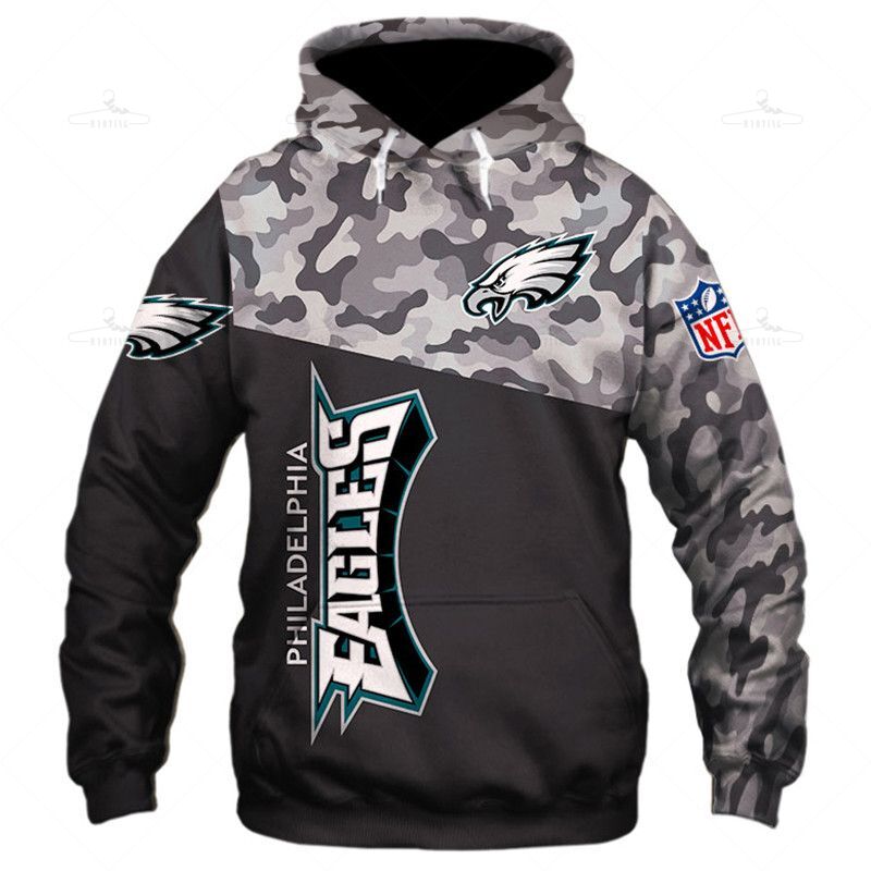 Philadelphia Eagles Military Hoodies 3D Sweatshirt Long Sleeve New Season