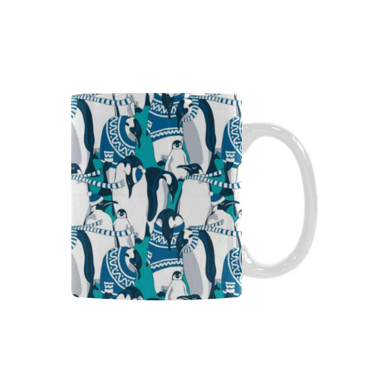 Penguin Pattern Classical White Mug (FulFilled In US)