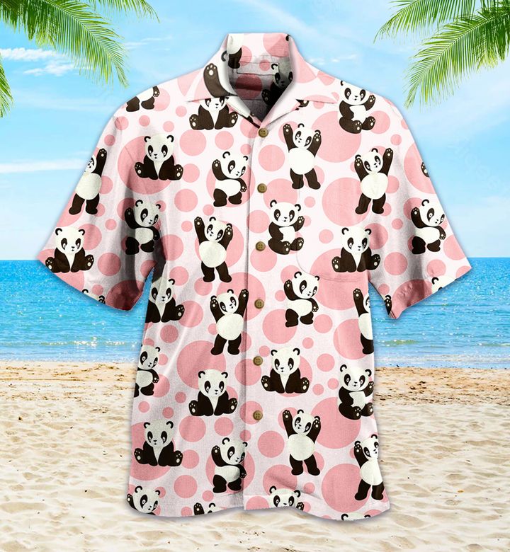 Waybackapparel Kawaii Panda 3D Hawaiian Shirt