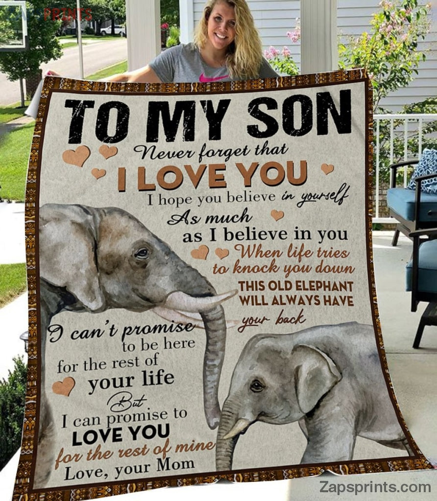 Gift For Son – To My Son – Elephant – To The Rest Of My Life – Blanket