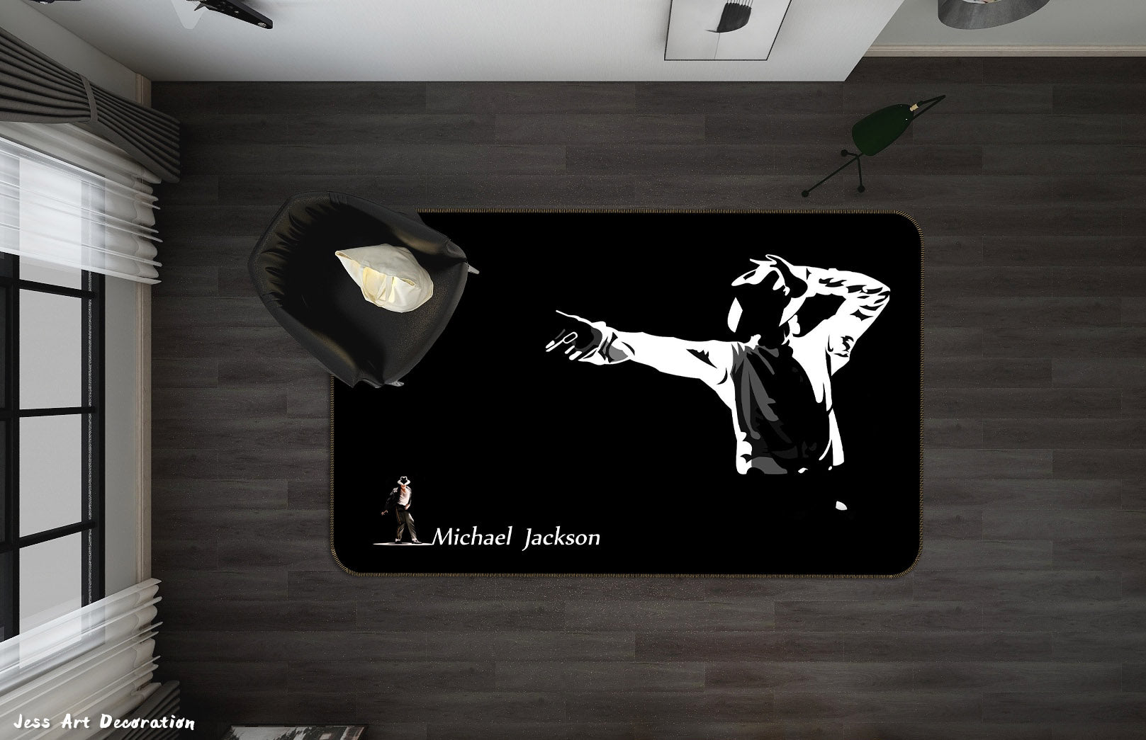 3D Michael Jackson Non-Slip Rug Mat 23