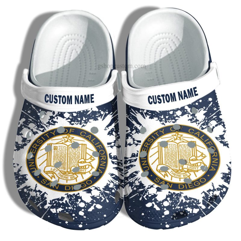 University Of California San Diego Graduation Gifts Croc Shoes Customize- Admission Gift Shoes