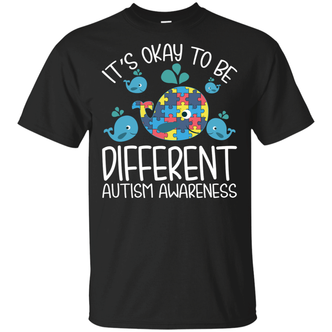 It_S Okay To Be Different Autism Awareness Whale Shirt