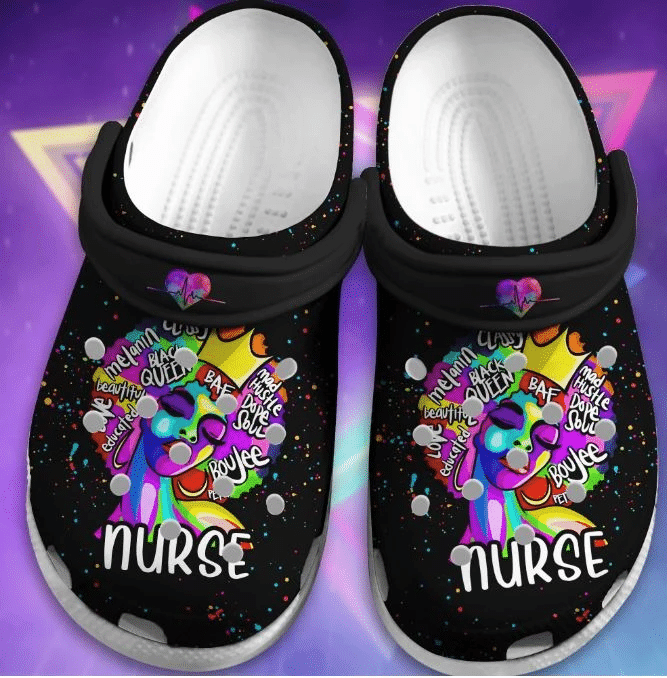 Magical Nurse Black Queen Crocs Shoes – Beautiful Educated Crocs Crocbland Clog Birthday Gift For Woman Girl Daughter Sister Friend