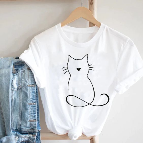 Skull Cat Funny T-shirt