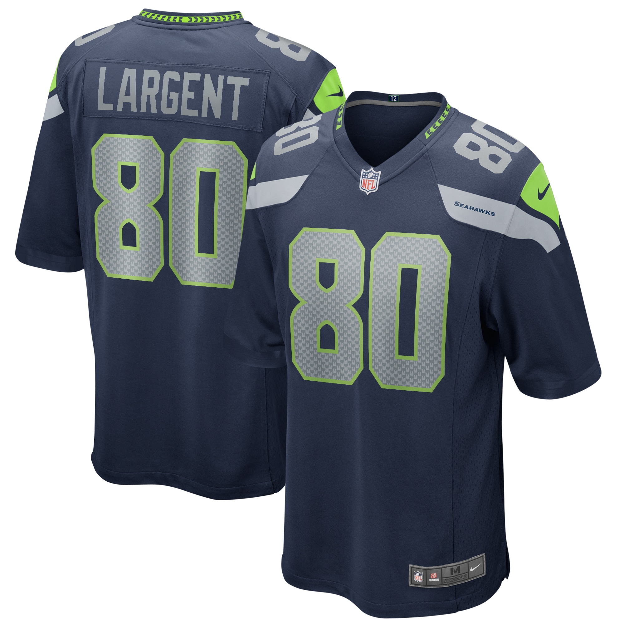 Men’s Seattle Seahawks Steve Largent College Navy Game Retired Player Jersey